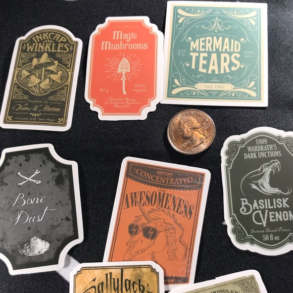Mermaid Tears Witchy Sorceress Supreme Potion Bottle Label Sticker - Picture 5 of 7